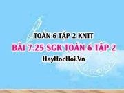 Bài 7.25 SGK Toán 6 tập 2 Kết nối tri thức